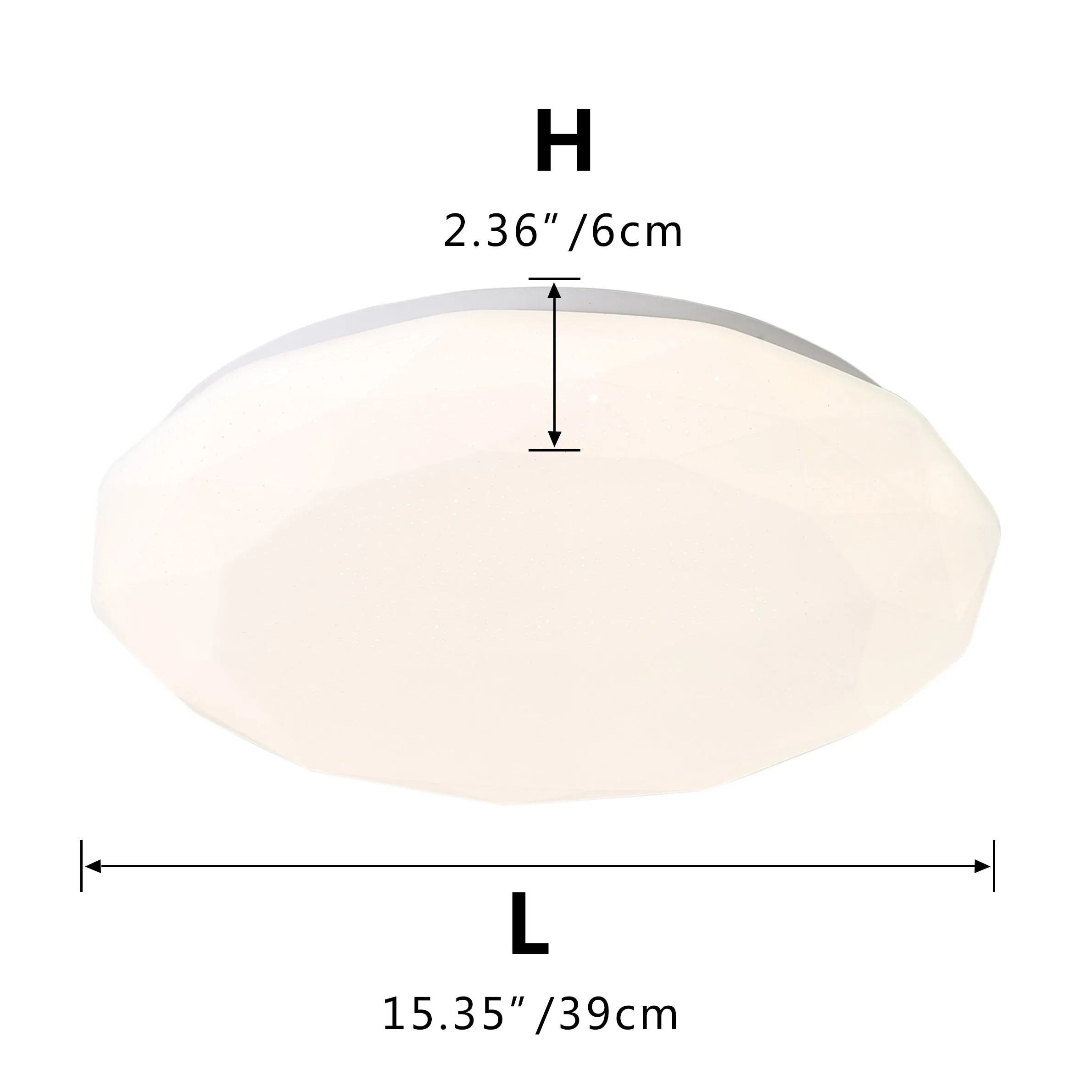 1-Light Acrylic Minimalist LED Flush Mount Lighting