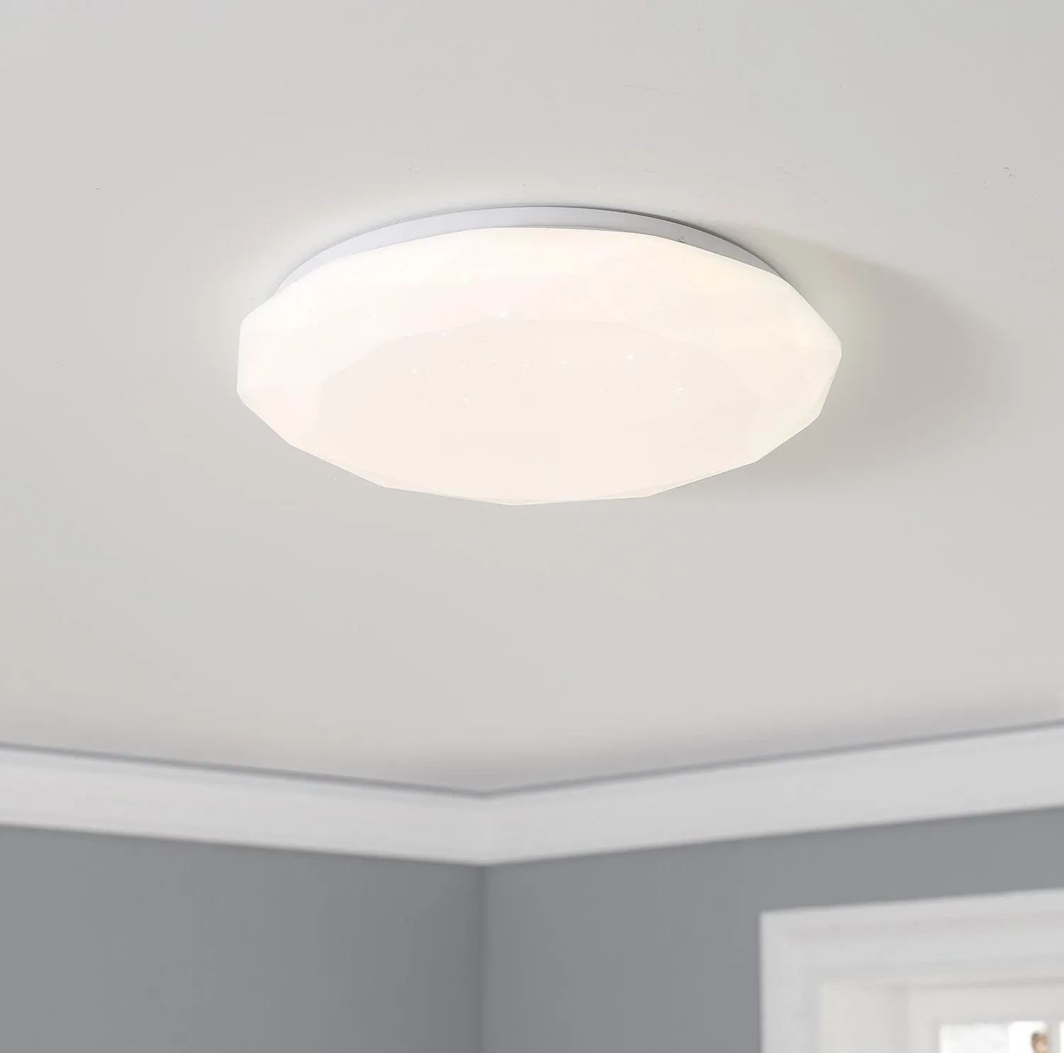 1-Light Acrylic Minimalist LED Flush Mount Lighting