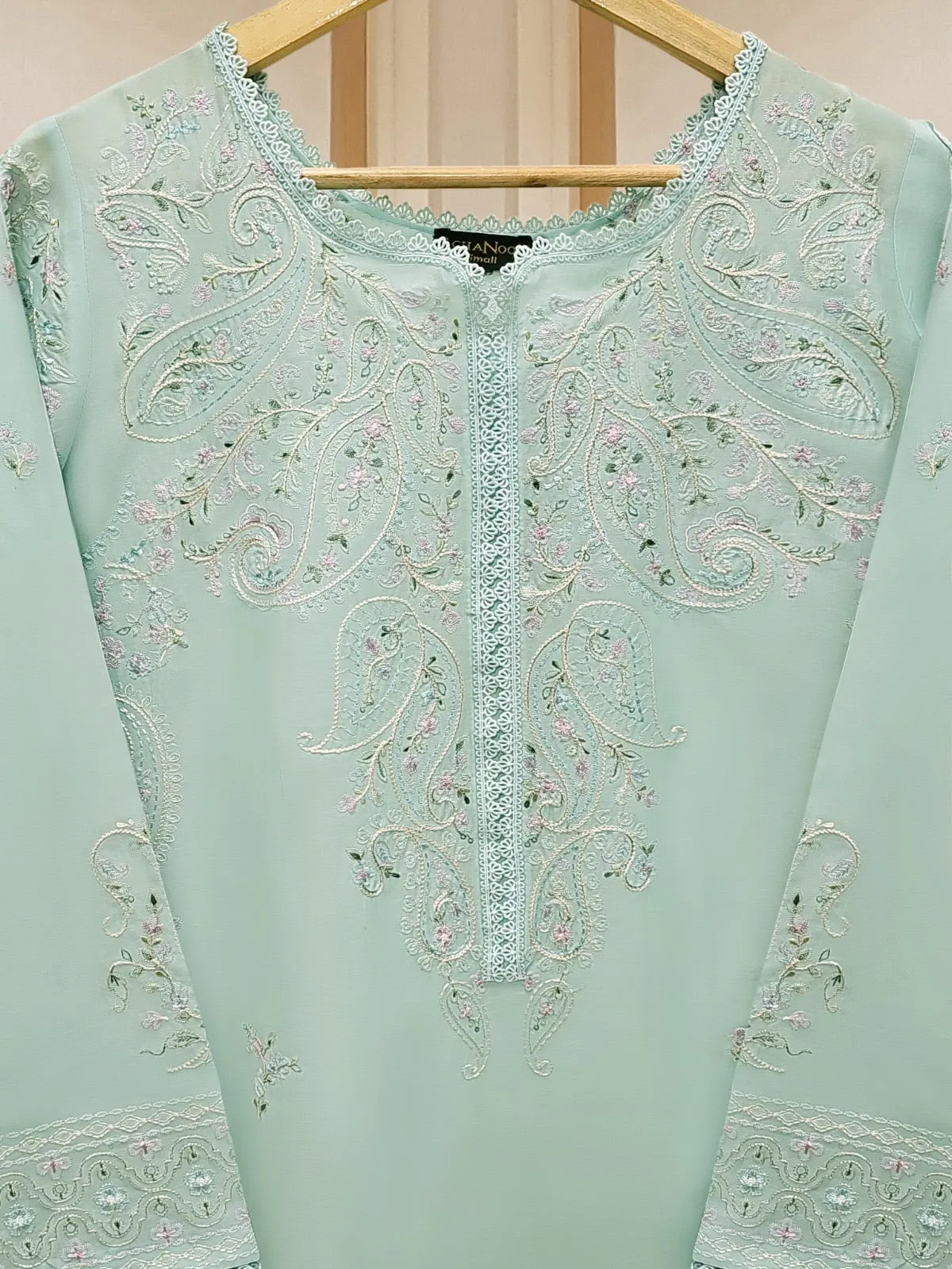 2 Piece - Pure Embroidered Cambric Suit S110086