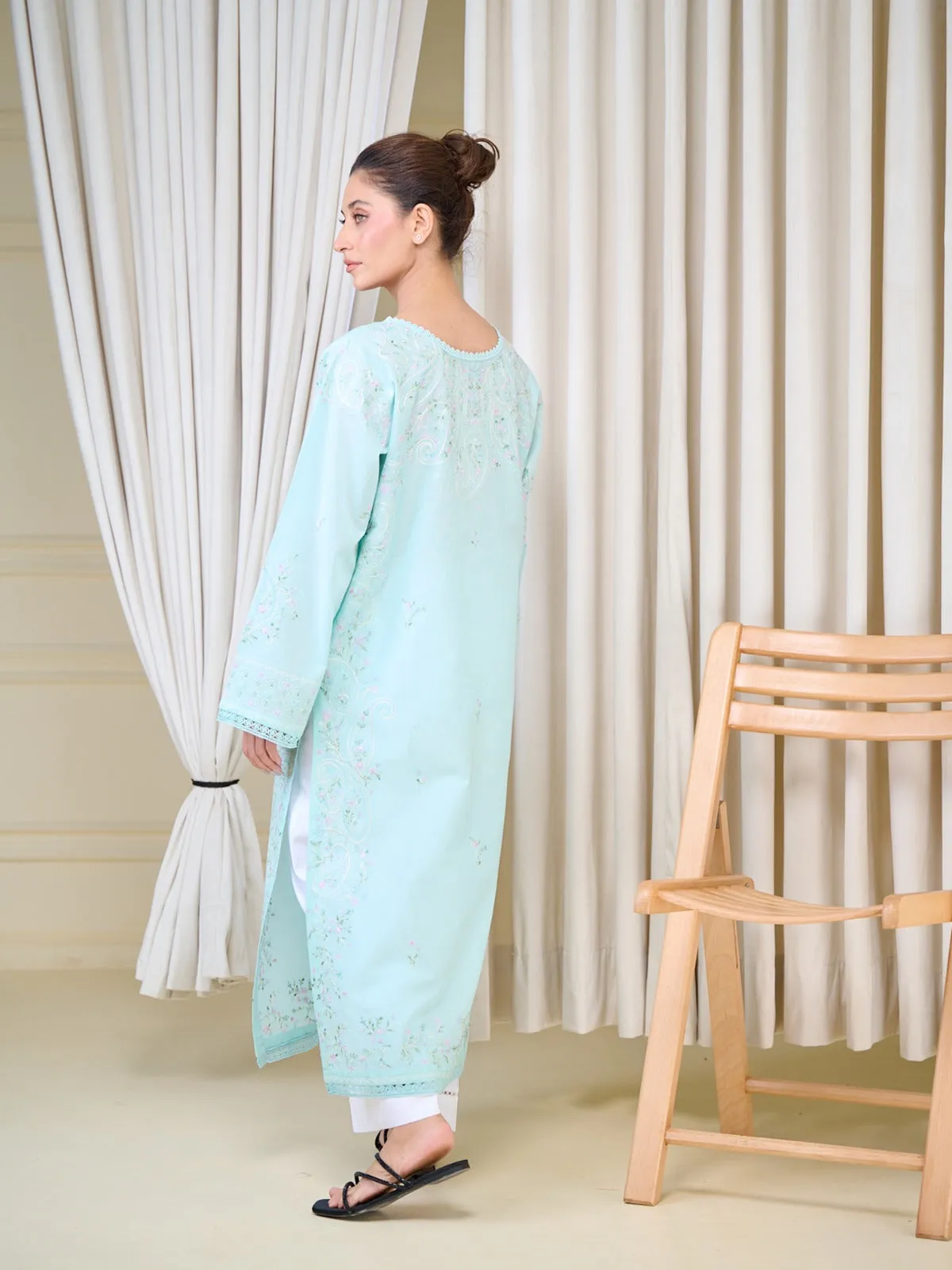 2 Piece - Pure Embroidered Cambric Suit S110086