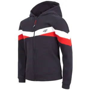 4F Chest Stripe Black Hoodies 673