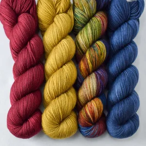 Berlin, Box Turtle, Catherine, Denim  - Yummy 2-Ply Quartet - Babette