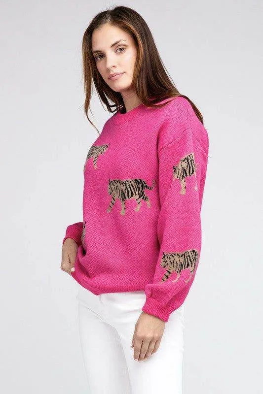 BiBi Tiger Pattern Sweater