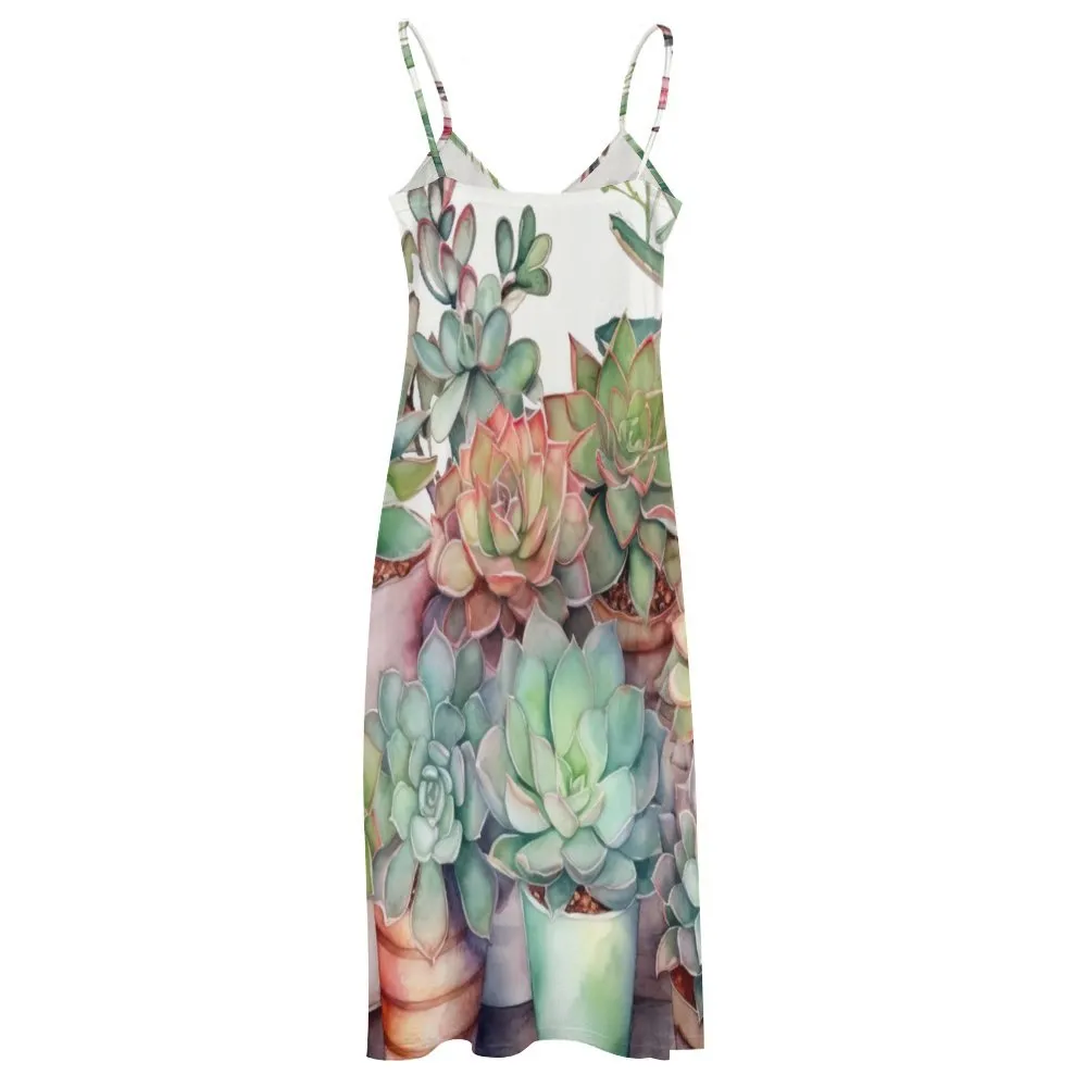 Cactus Spaghetti Strap Ankle-Length Dress Long dress