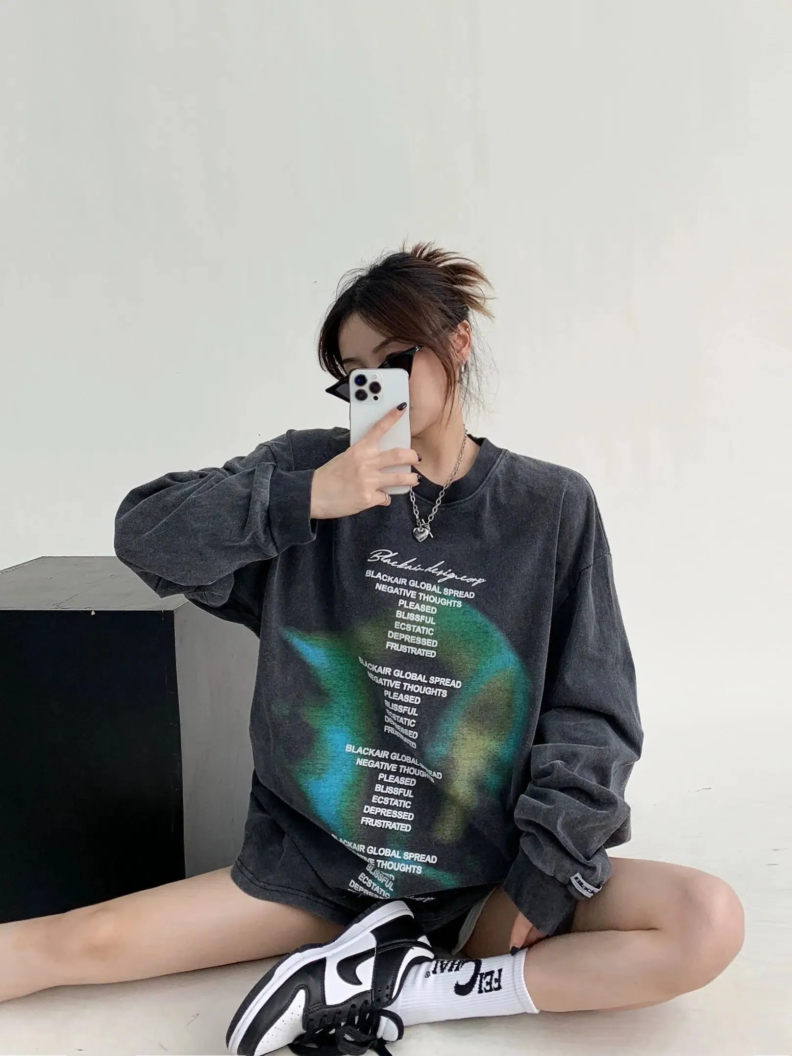 Casual Graphic Print Long Sleeve Top