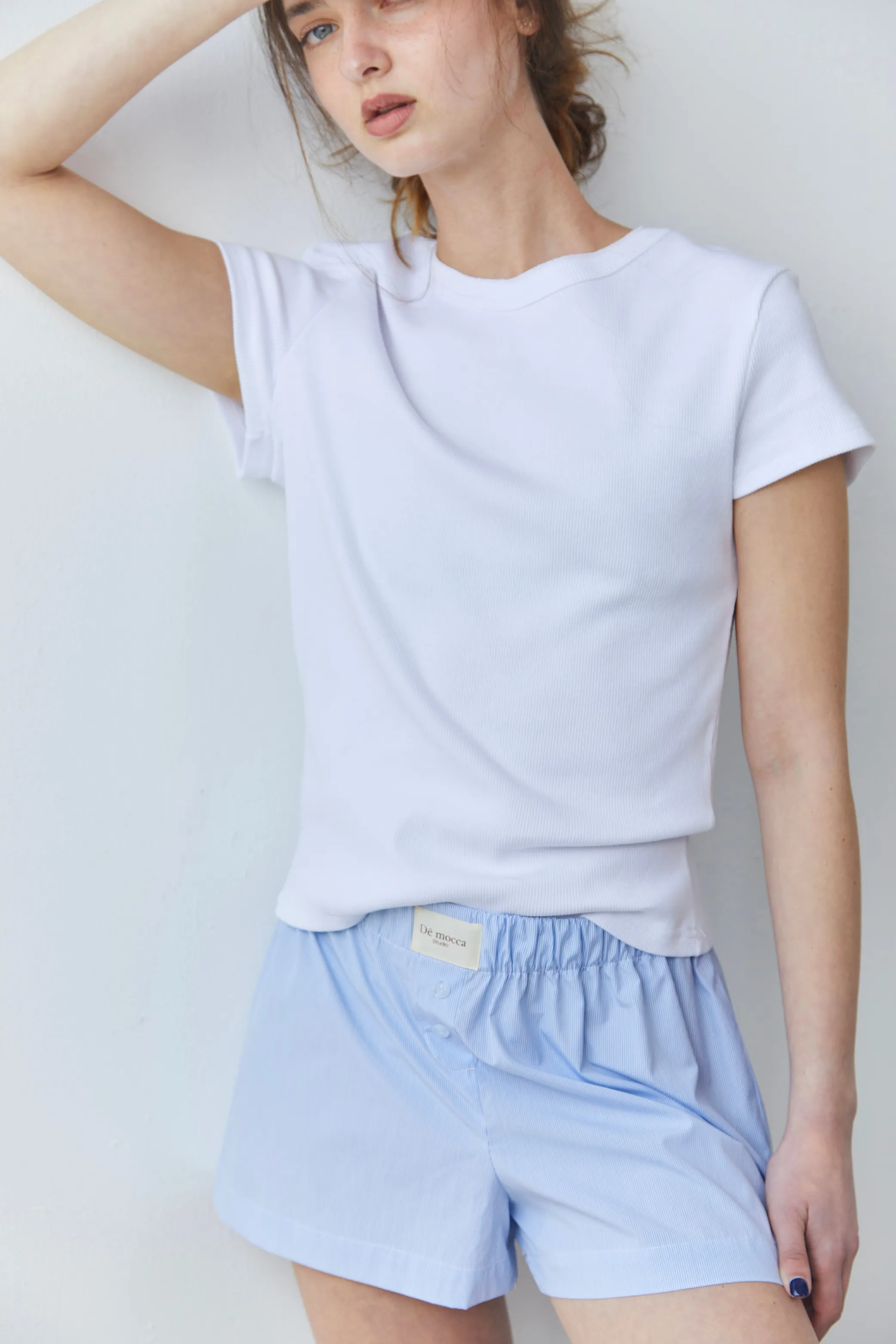 Classic White rib tee