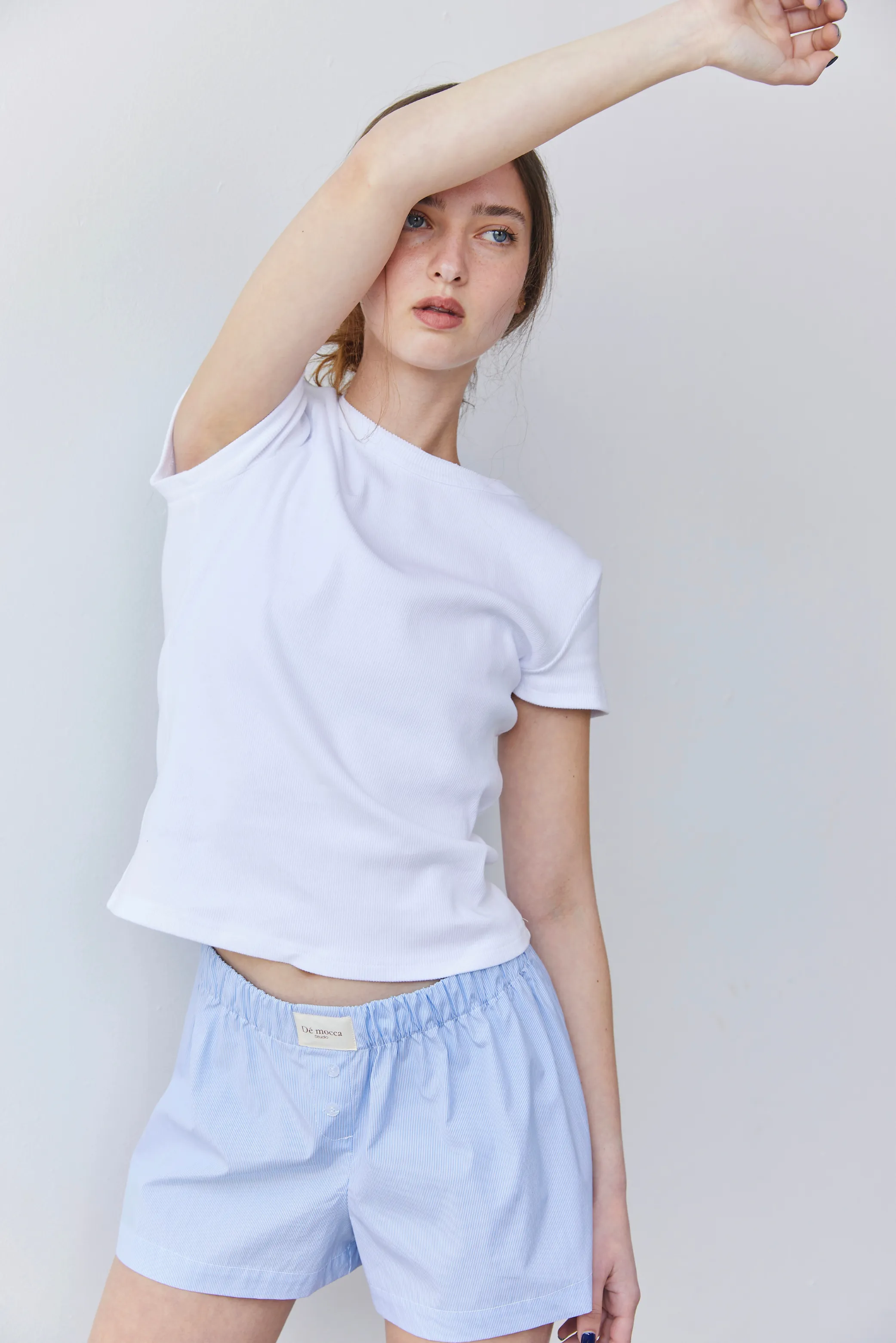 Classic White rib tee