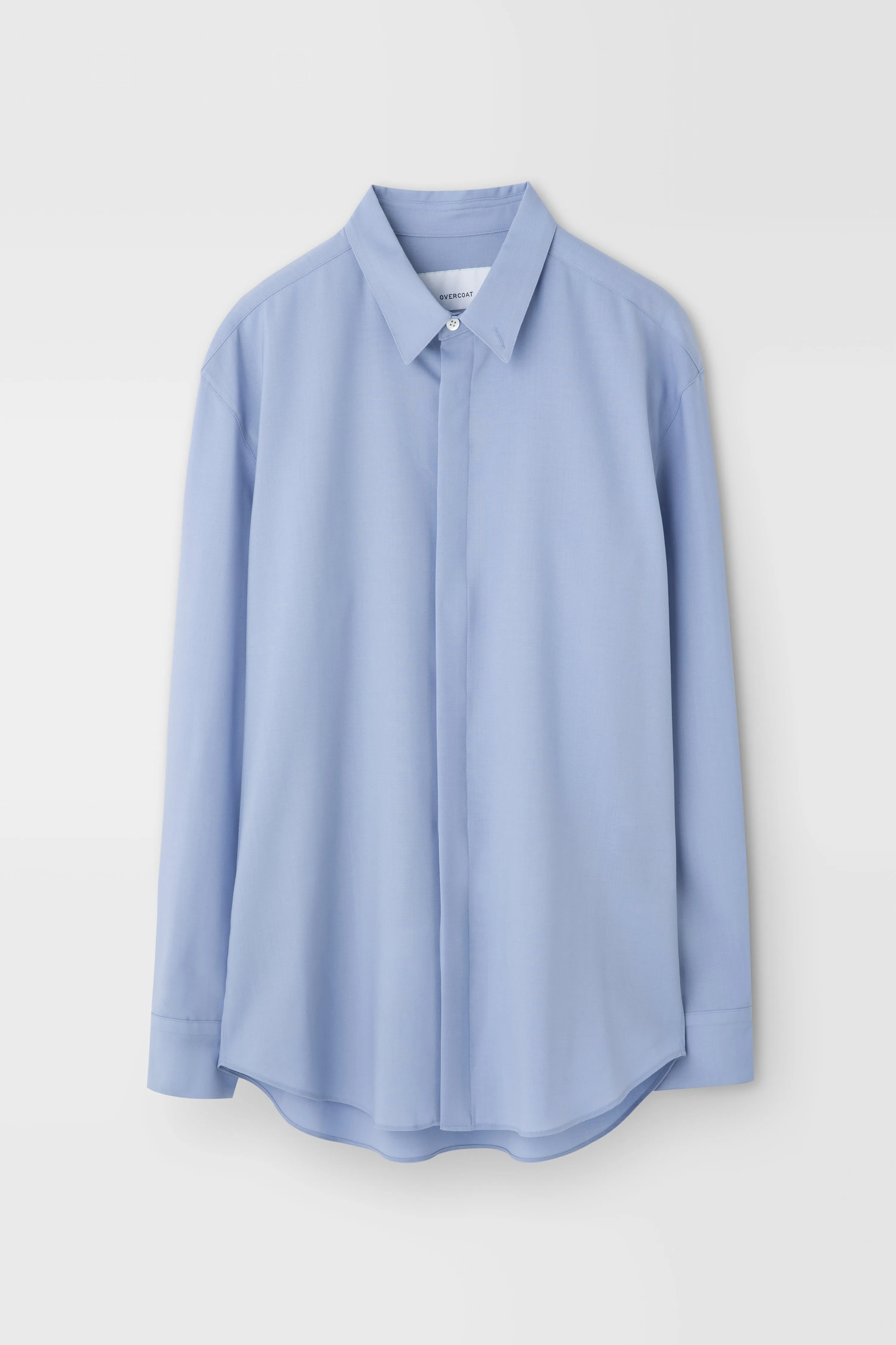 Classic Wool Shirt in Saxe Blue