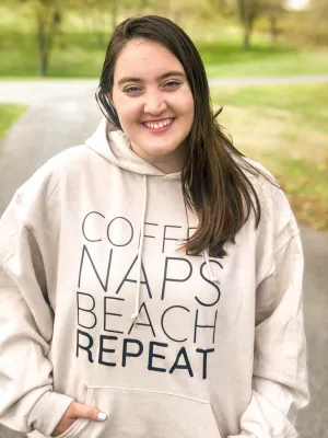 Coffee Naps Beach Repeat Sweatshirt