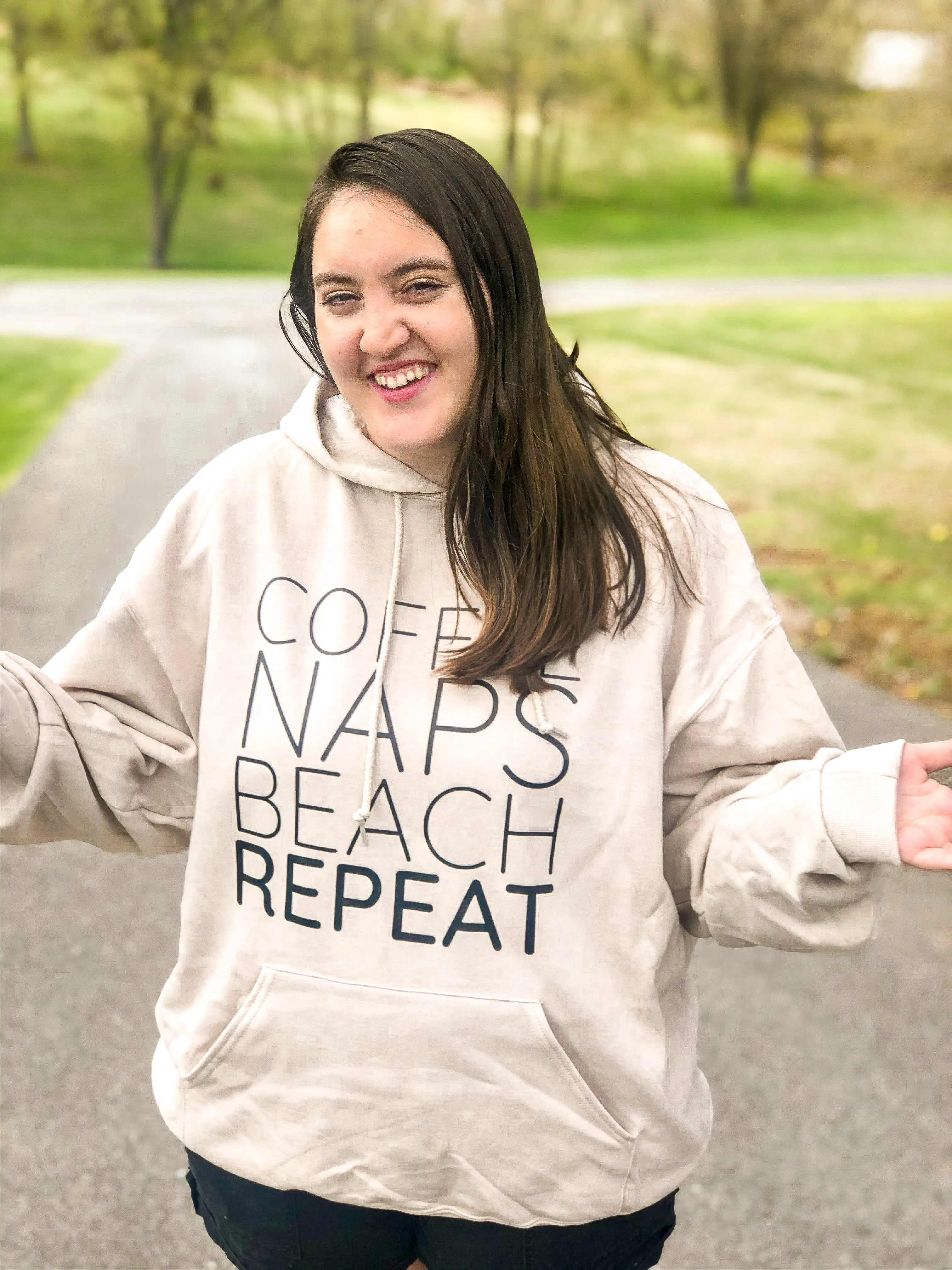 Coffee Naps Beach Repeat Sweatshirt