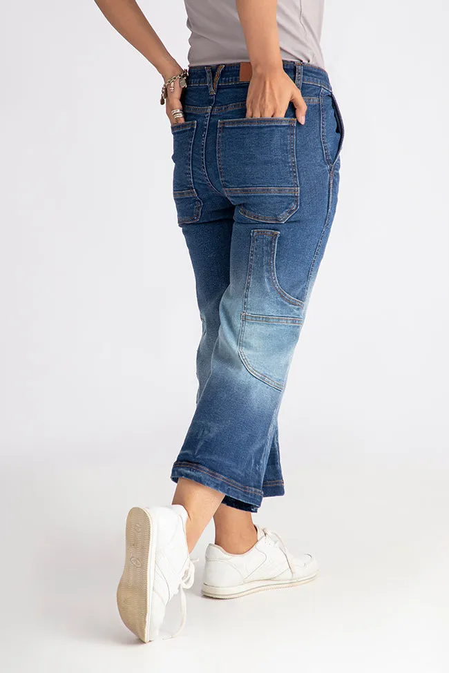 Denim Culottes - with Shaded Bottoms