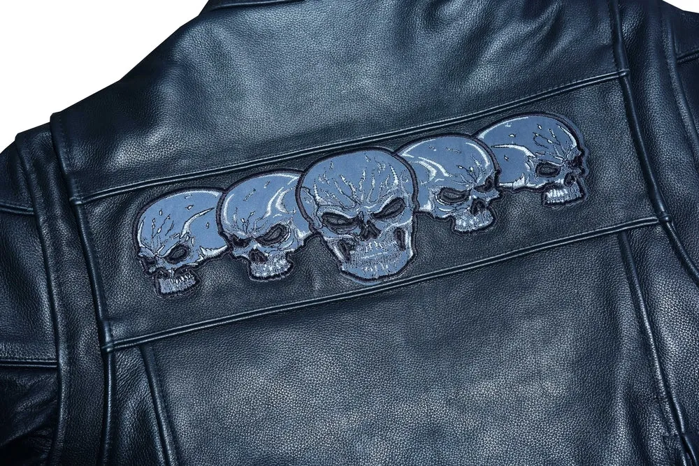 DS700 Men's Scooter Jacket w/Reflective Skulls