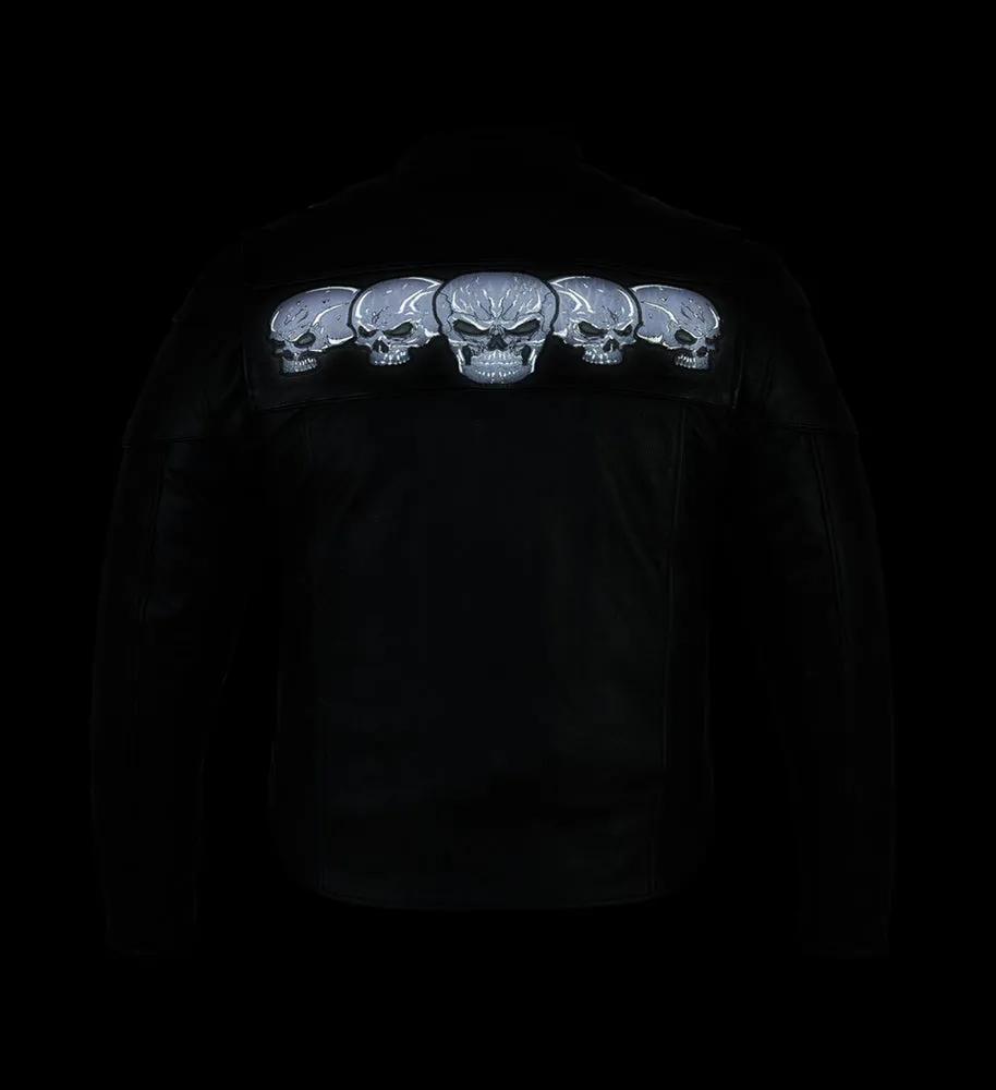 DS700 Men's Scooter Jacket w/Reflective Skulls