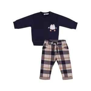 EMC Penguin Sweatshirt and Checkered Pants Set