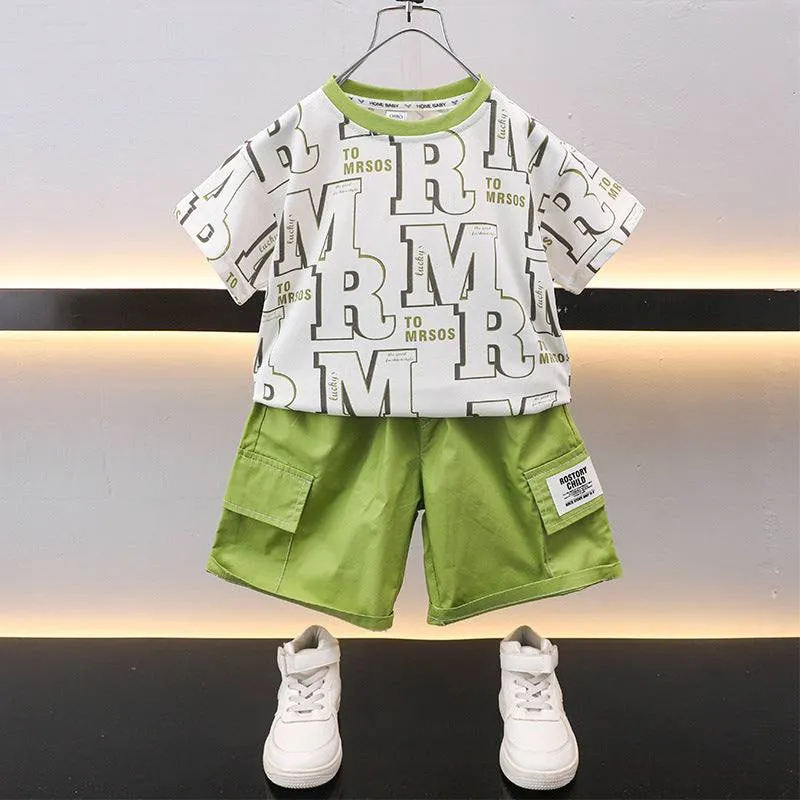 Fashionable Children's T-shirt & Shorts Two-piece Set