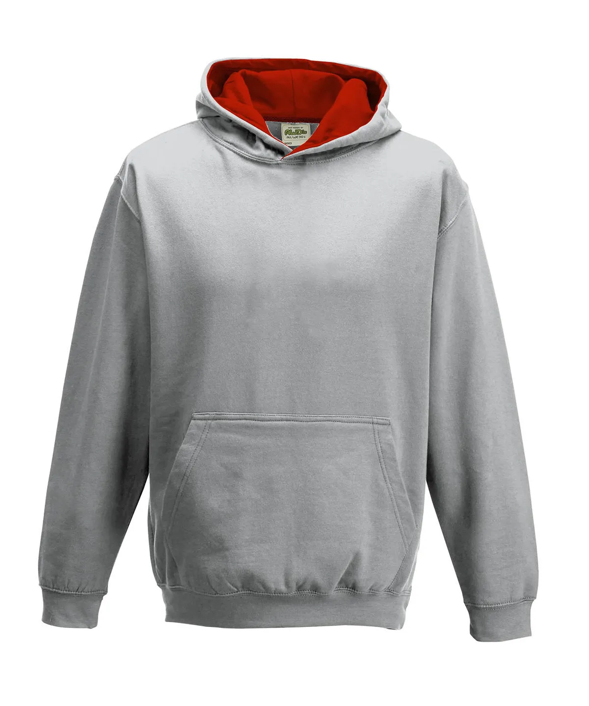 Heather Grey/Fire Red - Kids varsity hoodie