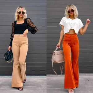 High-Waist Flared Pants