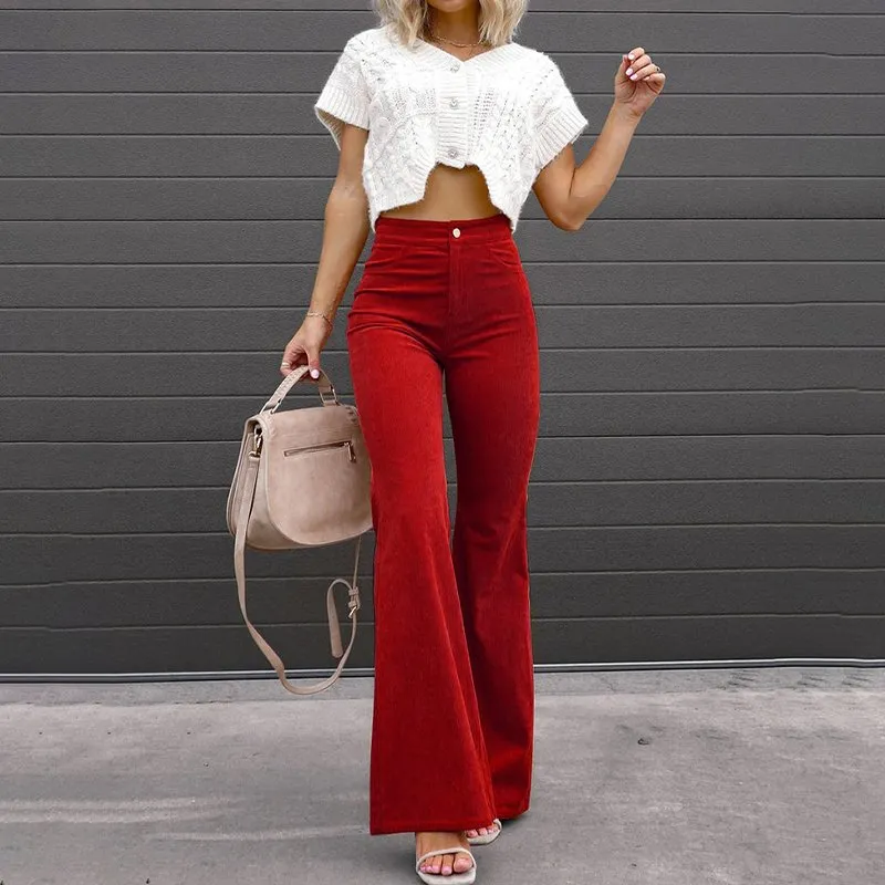 High-Waist Flared Pants