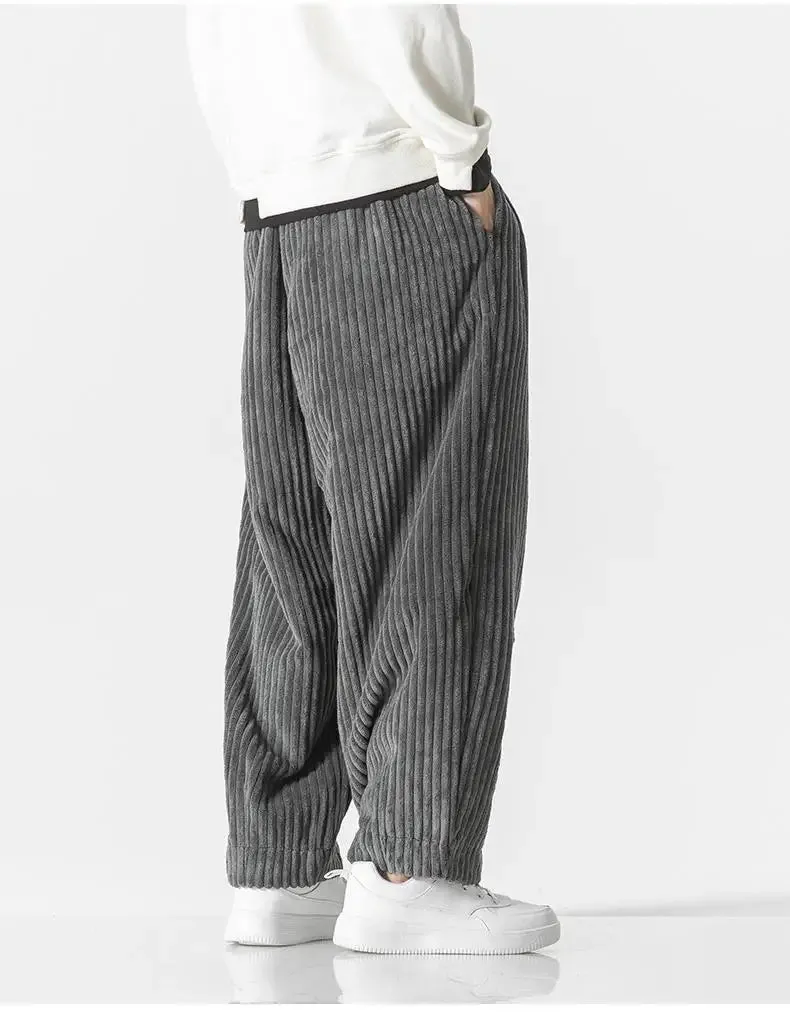 Ivyshape | Corduroy Loose Straight Trousers With Wide Legs