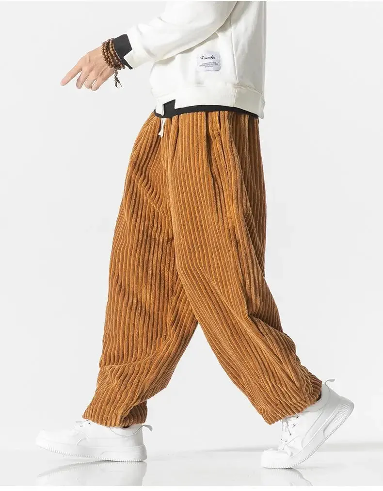 Ivyshape | Corduroy Loose Straight Trousers With Wide Legs