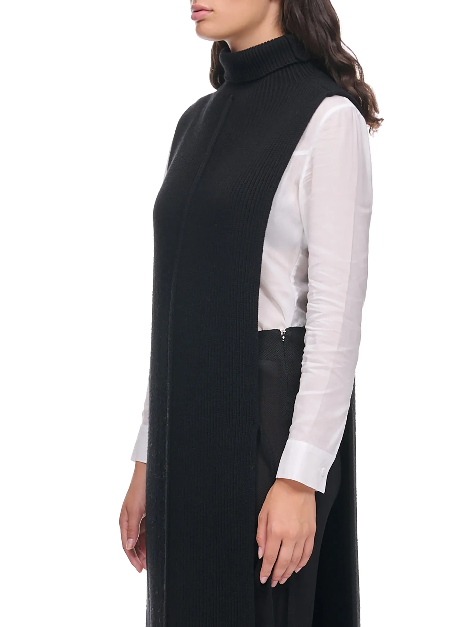 Knit Tunic Cape (PD-717-CASH-YWV005-BLACK)