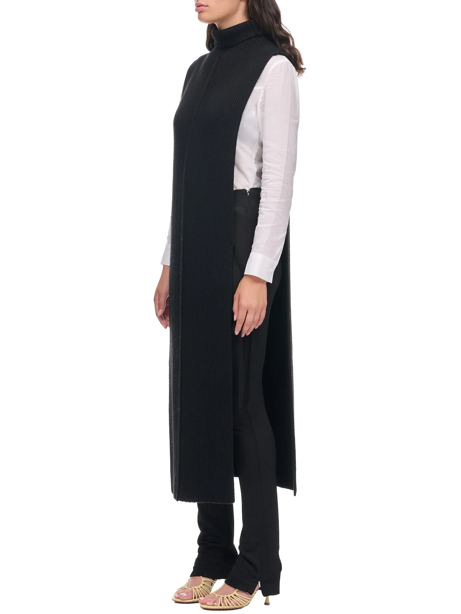 Knit Tunic Cape (PD-717-CASH-YWV005-BLACK)