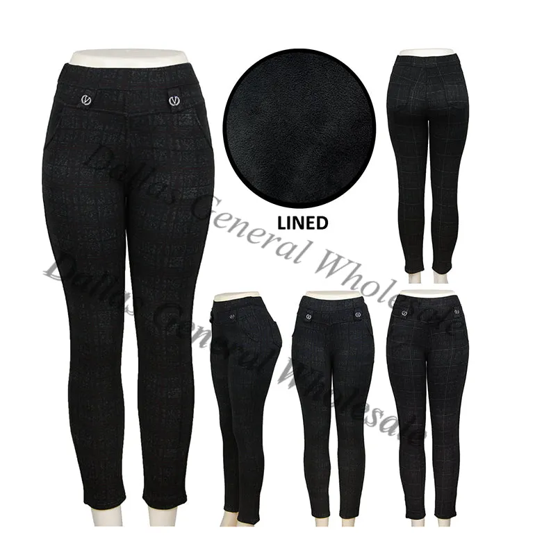 Ladies Fleece Lining Thermal Trousers Pants Wholesale