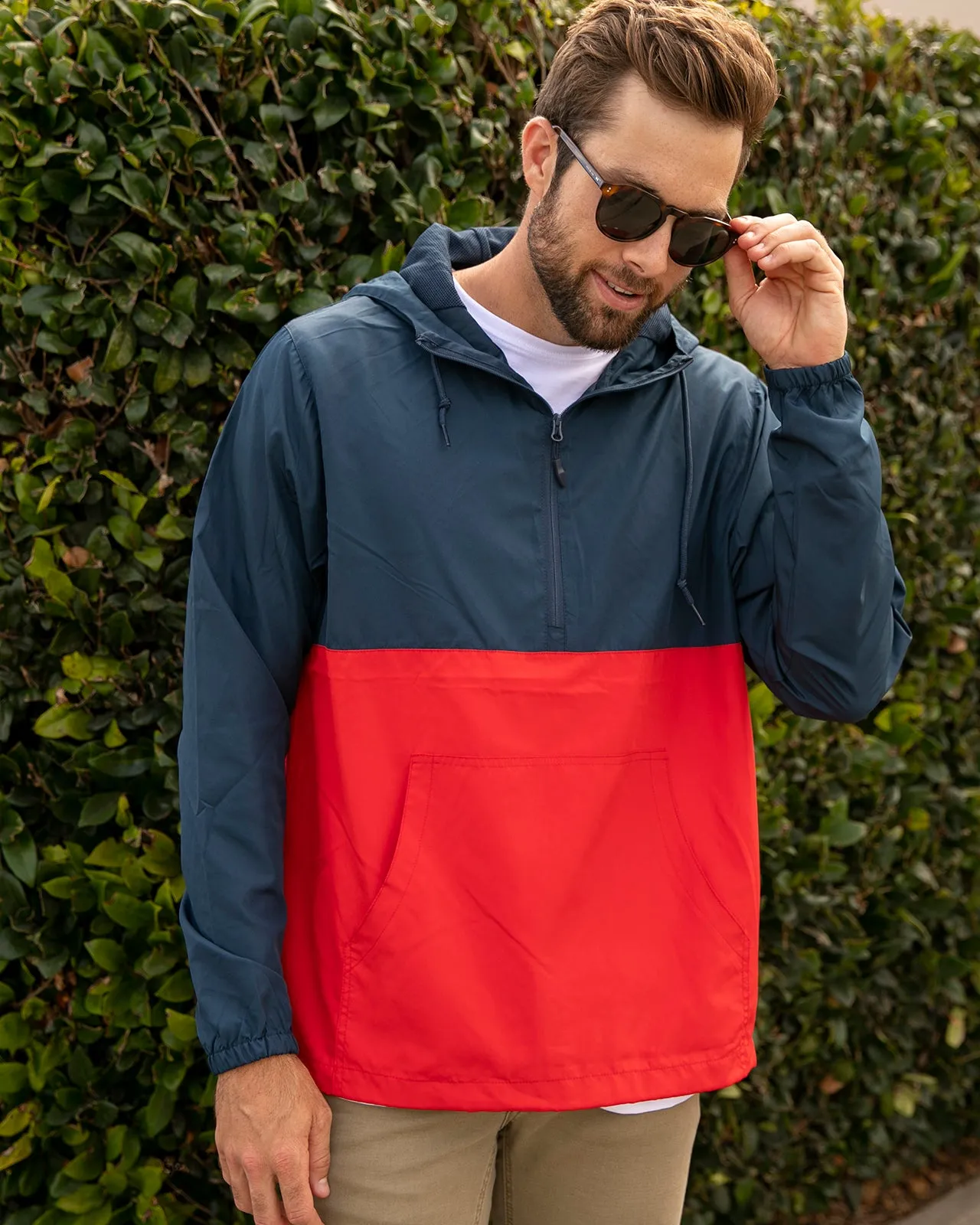 Lightweight Quarter-Zip Windbreaker Pullover Jacket