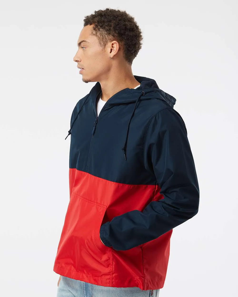 Lightweight Quarter-Zip Windbreaker Pullover Jacket