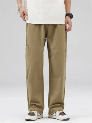 Men's Fashionable Casual Solid Straight Leg Pants