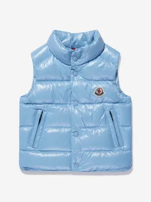 Moncler Enfant Baby Down Padded Bernard Gilet in Blue