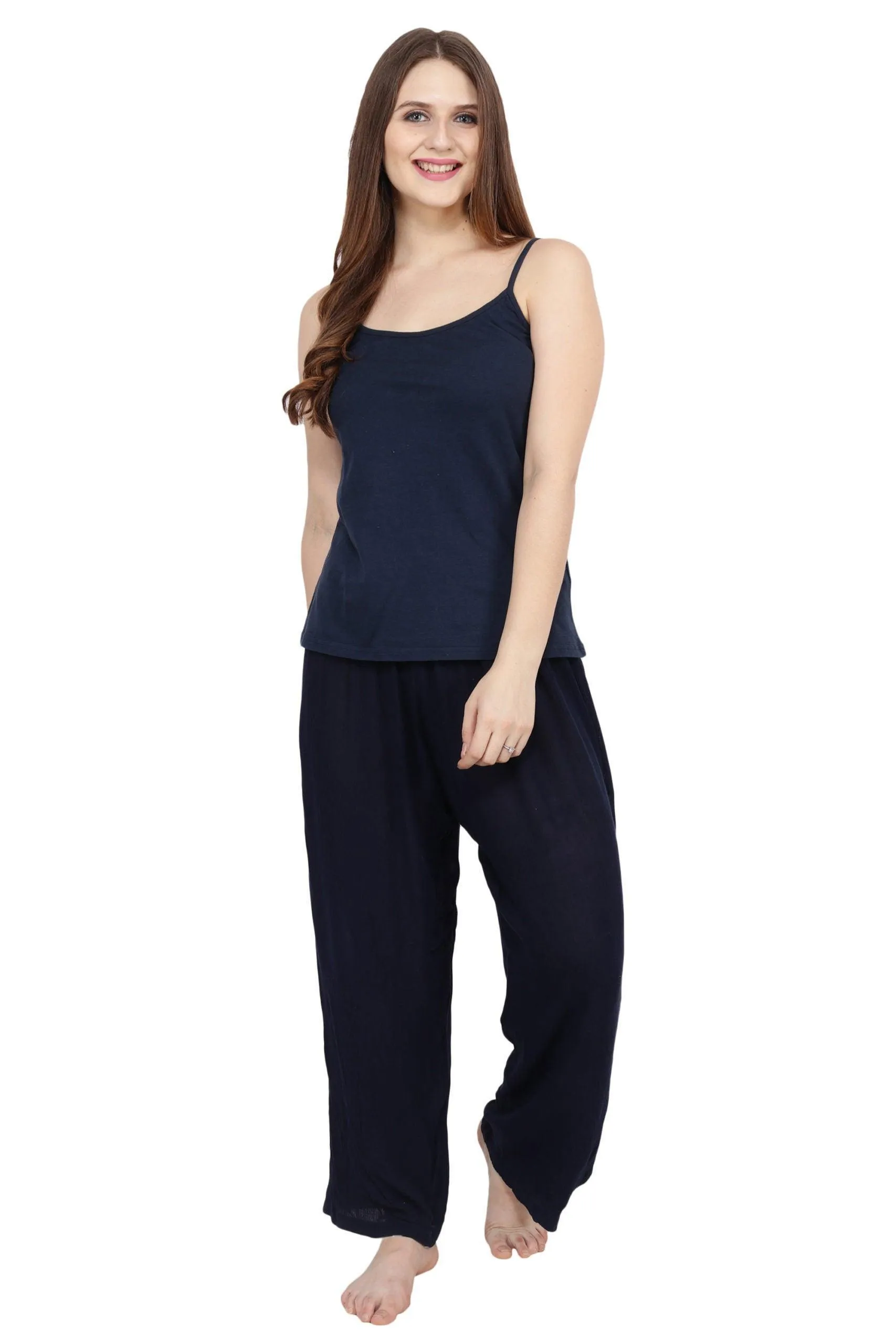 Navy Blue Solid Trousers