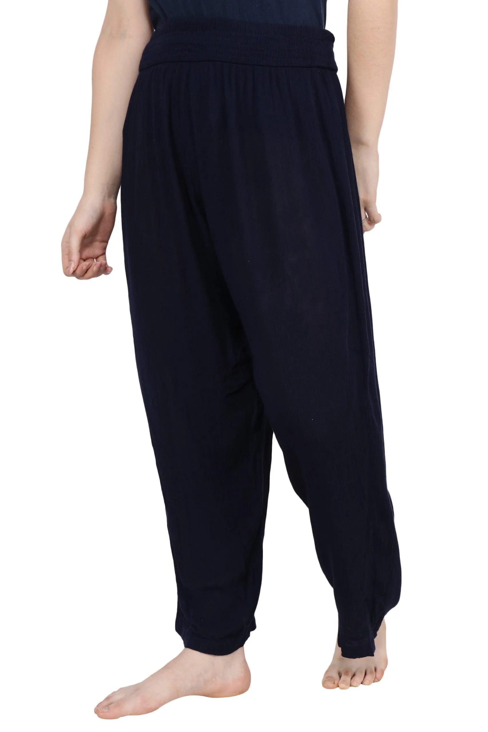 Navy Blue Solid Trousers