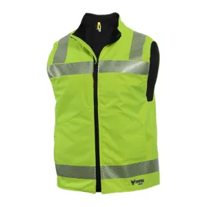 NSA DRIFIRE Hi-Vis FR Fleece Lined Vest Class 2 DF2-CM-G2VC2-HY-_ _