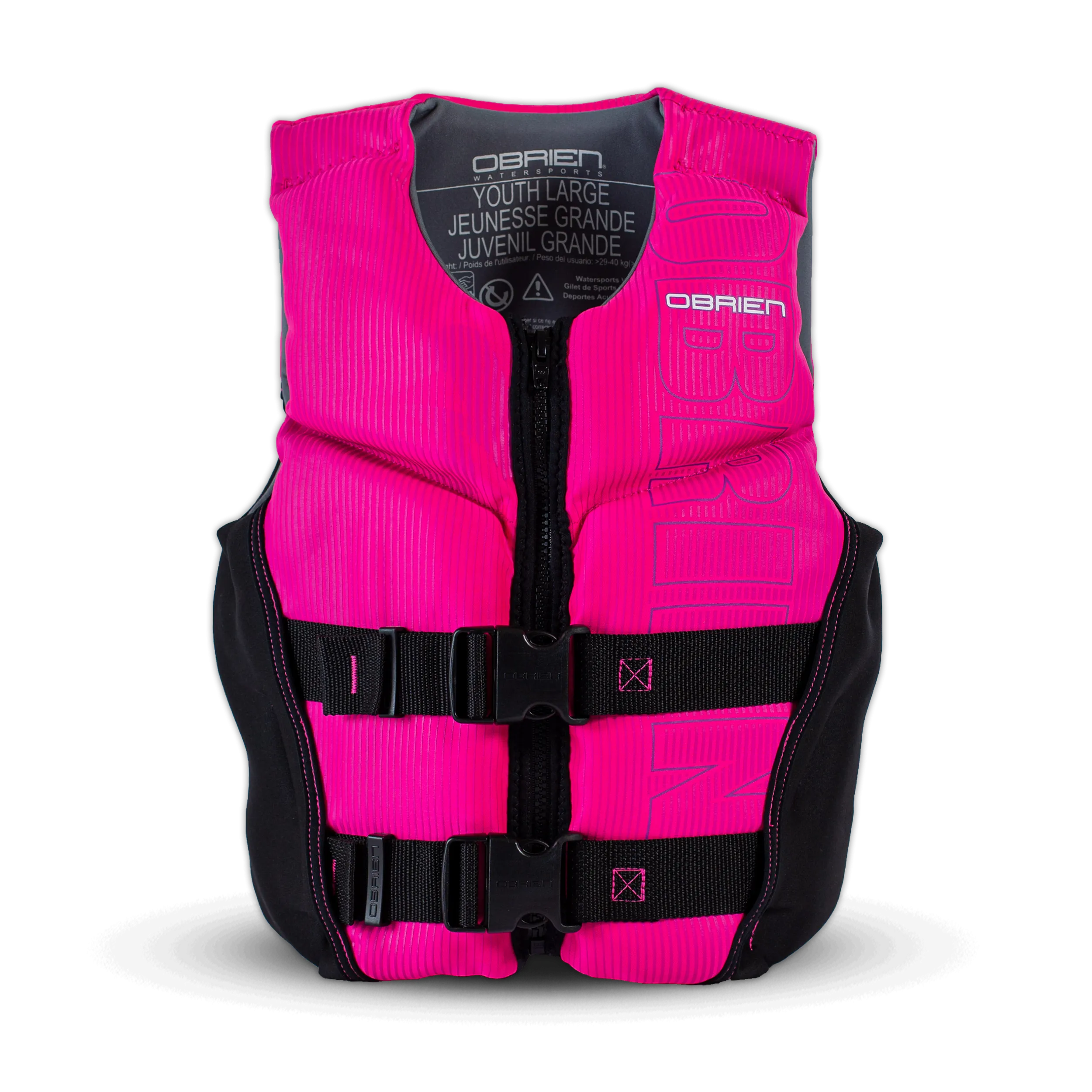 O'Brien Girls Youth Flex V-Back CGA Vest - Pink