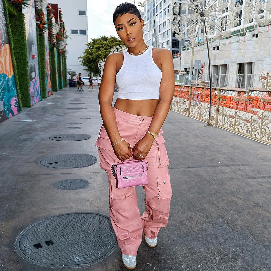 "Rosé Cargo" Pants