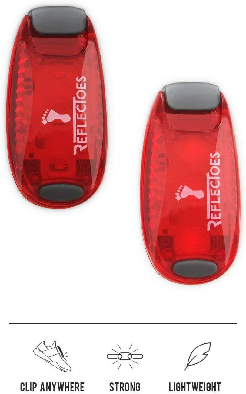 ReflecToes LED Safety Lights Clip Attach - Set of 2