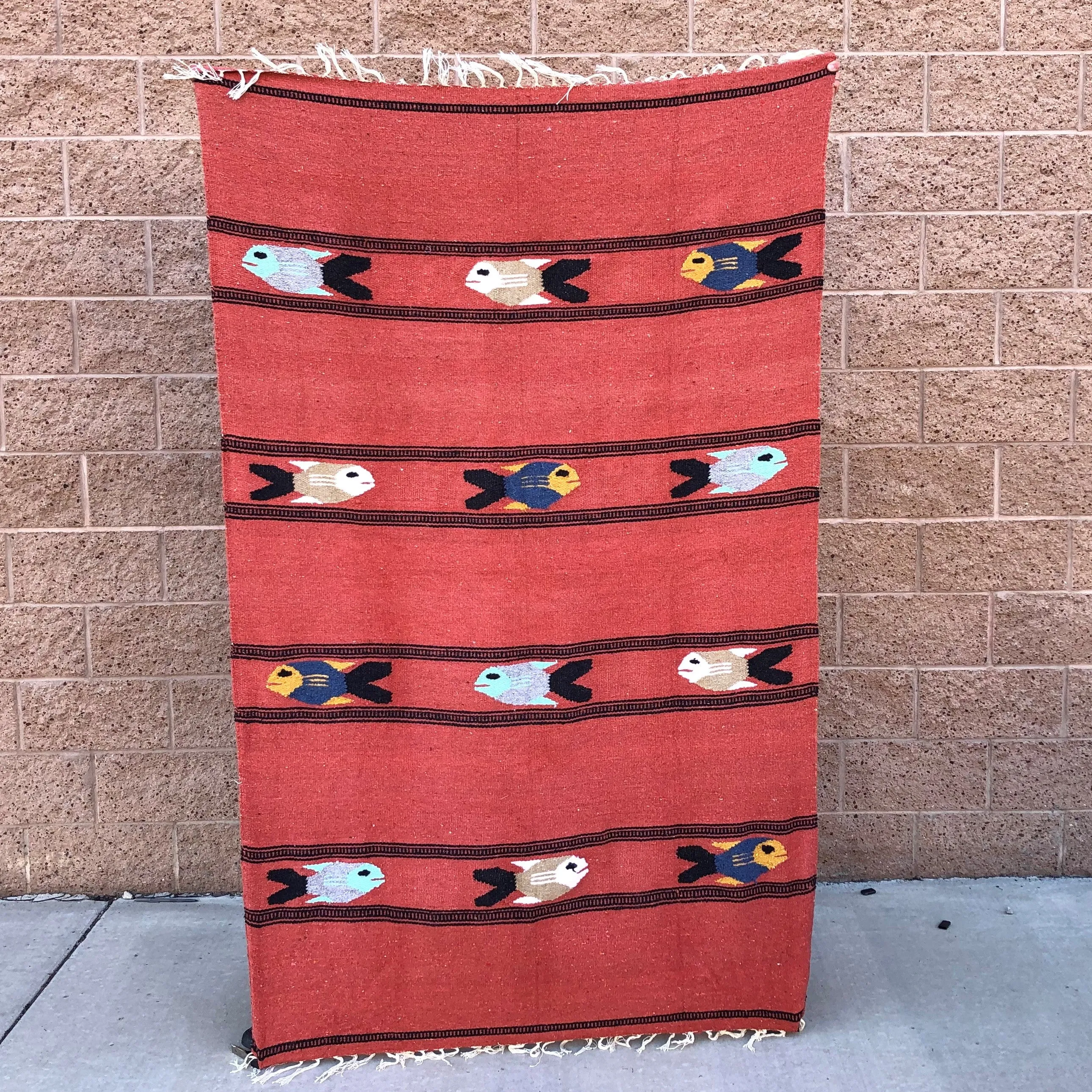 Rust Fish Design - Mexican Blanket