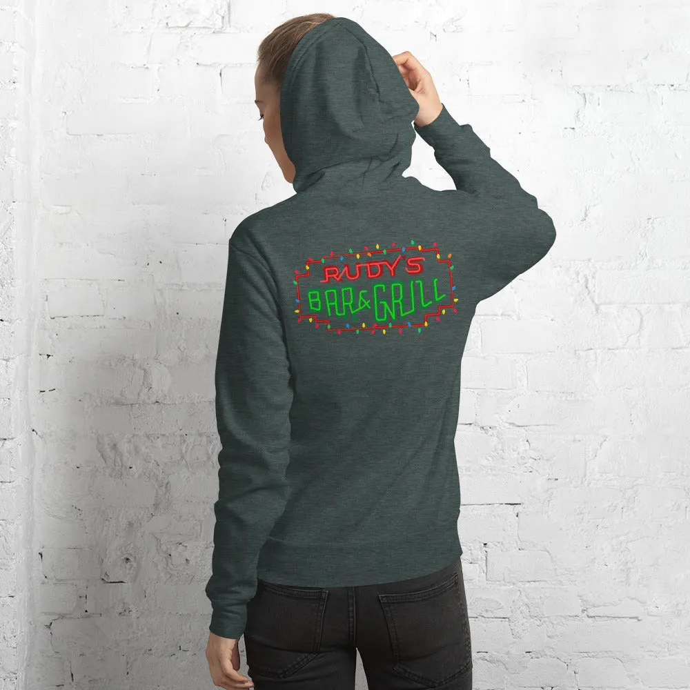 Santa Pig   Christmas Neon Sign Hoodie