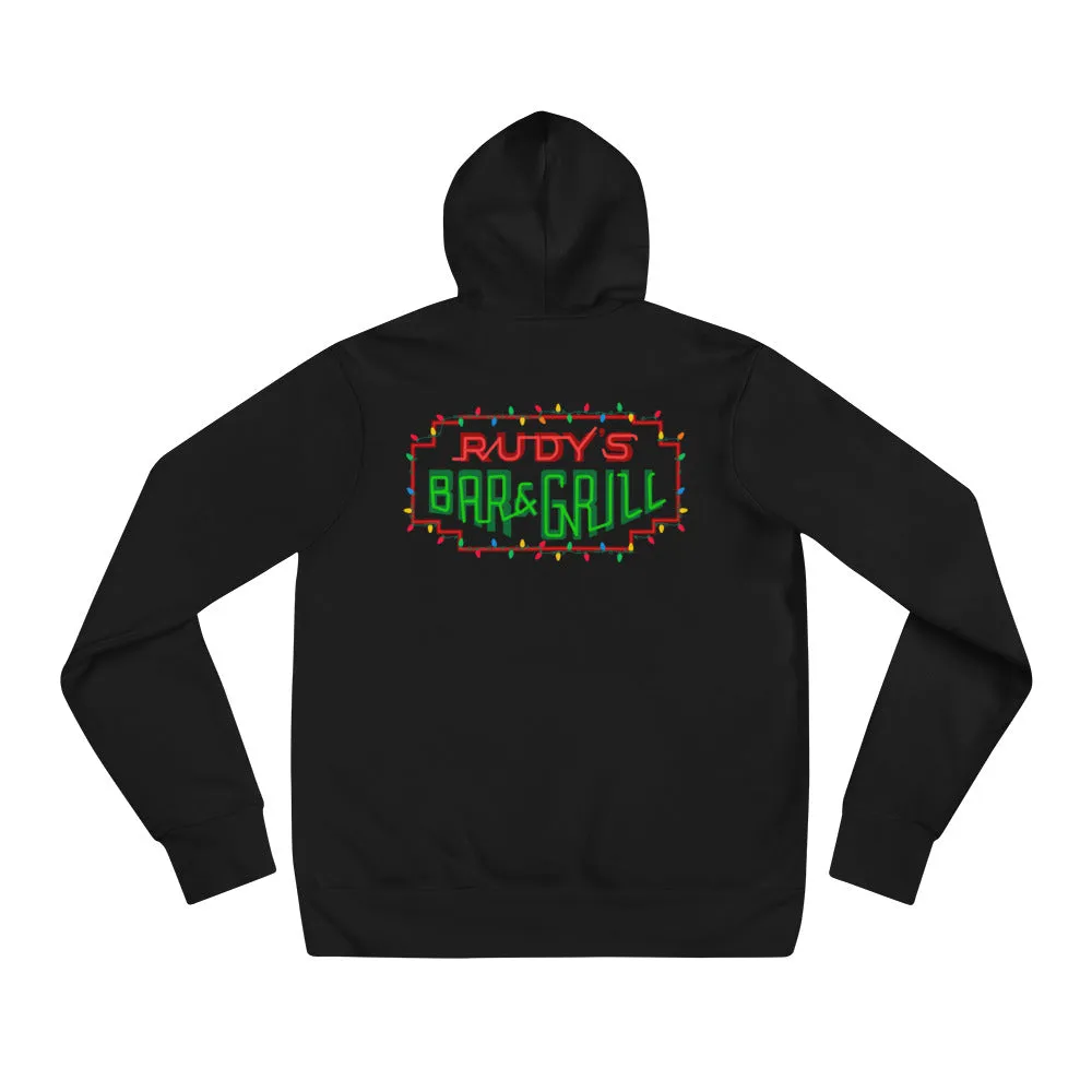 Santa Pig   Christmas Neon Sign Hoodie