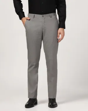 Slim Comfort B-95 Formal Grey Textured Trouser - Misco