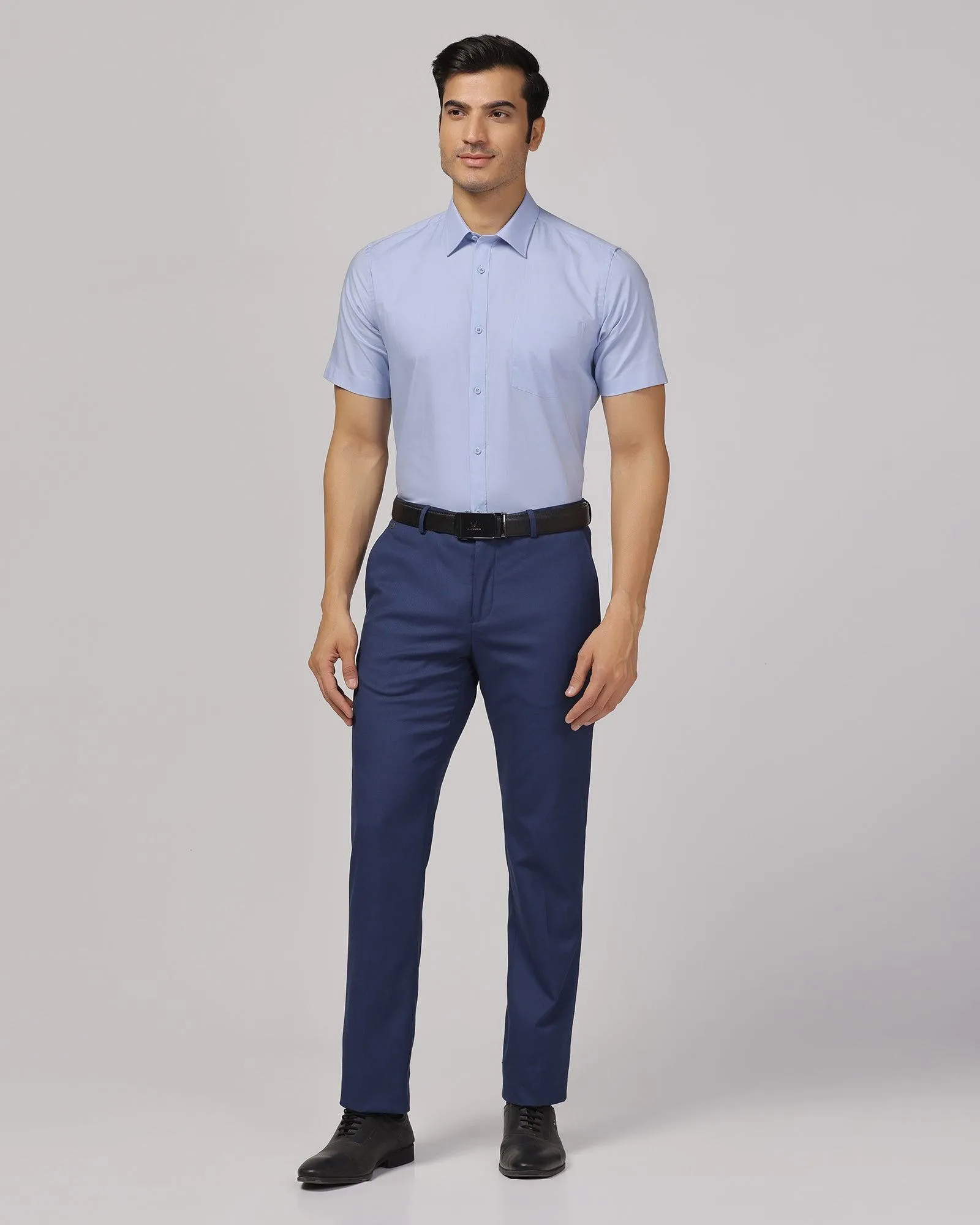 Slim Comfort B-95 Formal Navy Textured Trouser - Scout