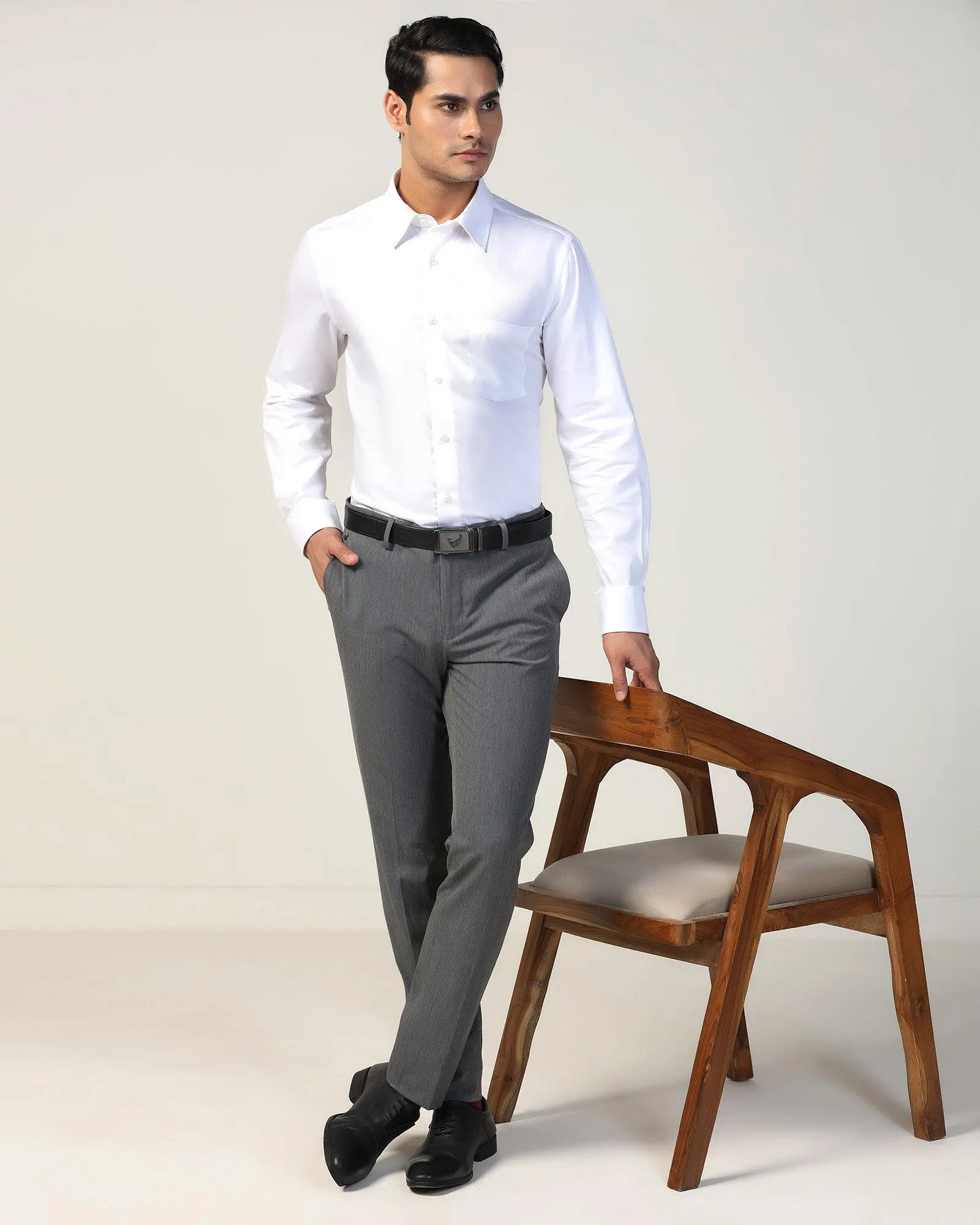 Slim Fit B-91 Formal Grey Stripe Trouser - Prius