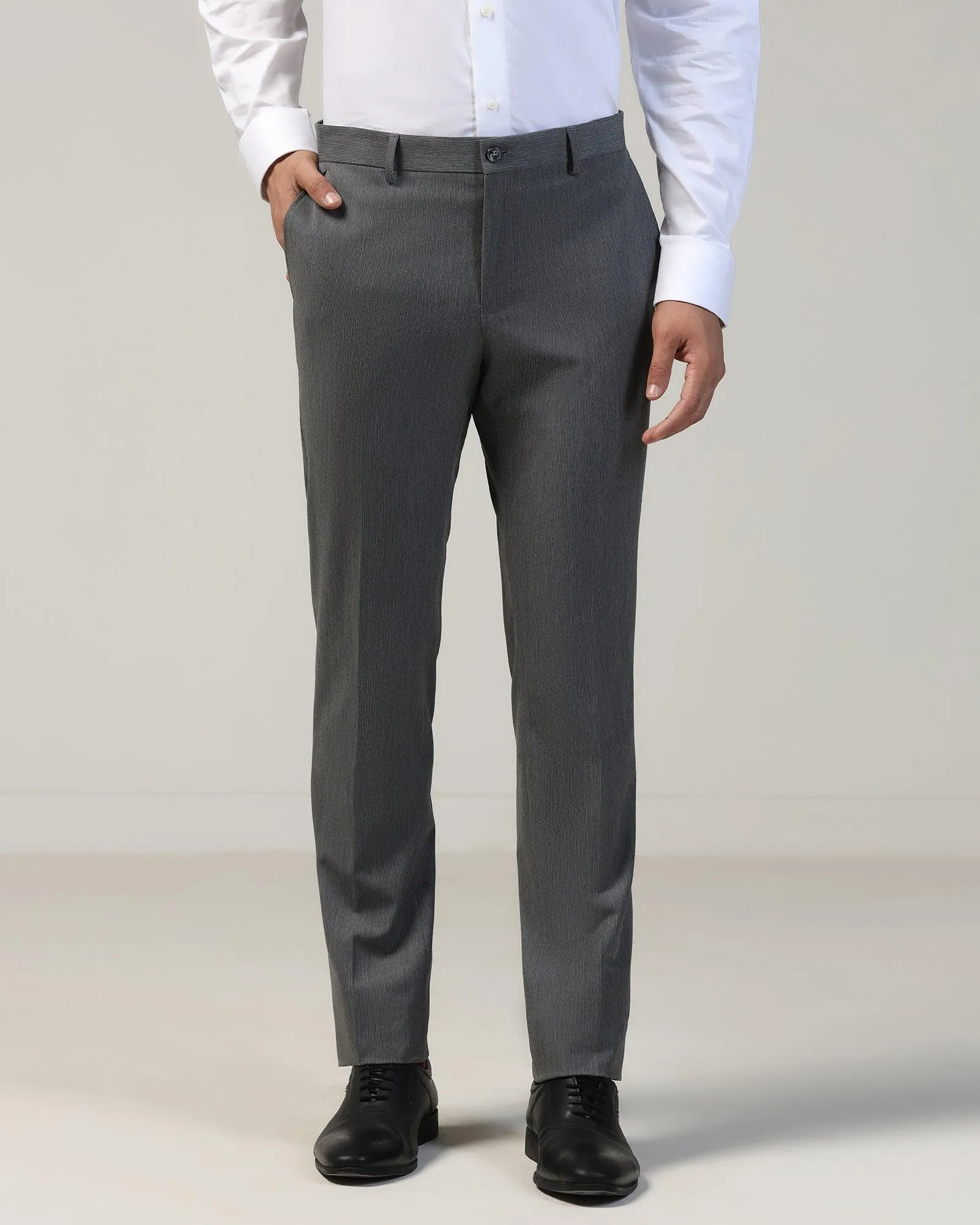 Slim Fit B-91 Formal Grey Stripe Trouser - Prius