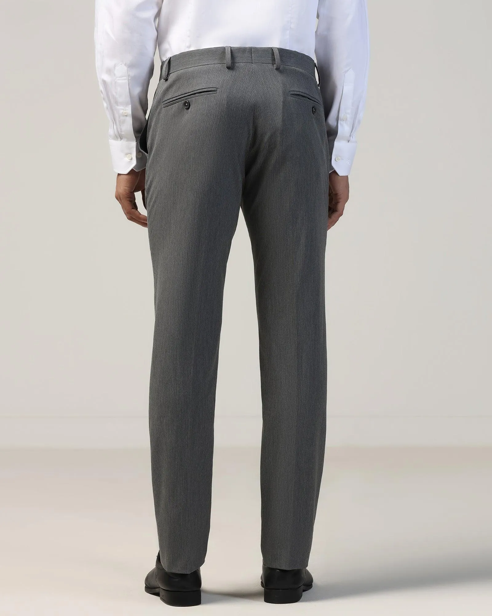 Slim Fit B-91 Formal Grey Stripe Trouser - Prius