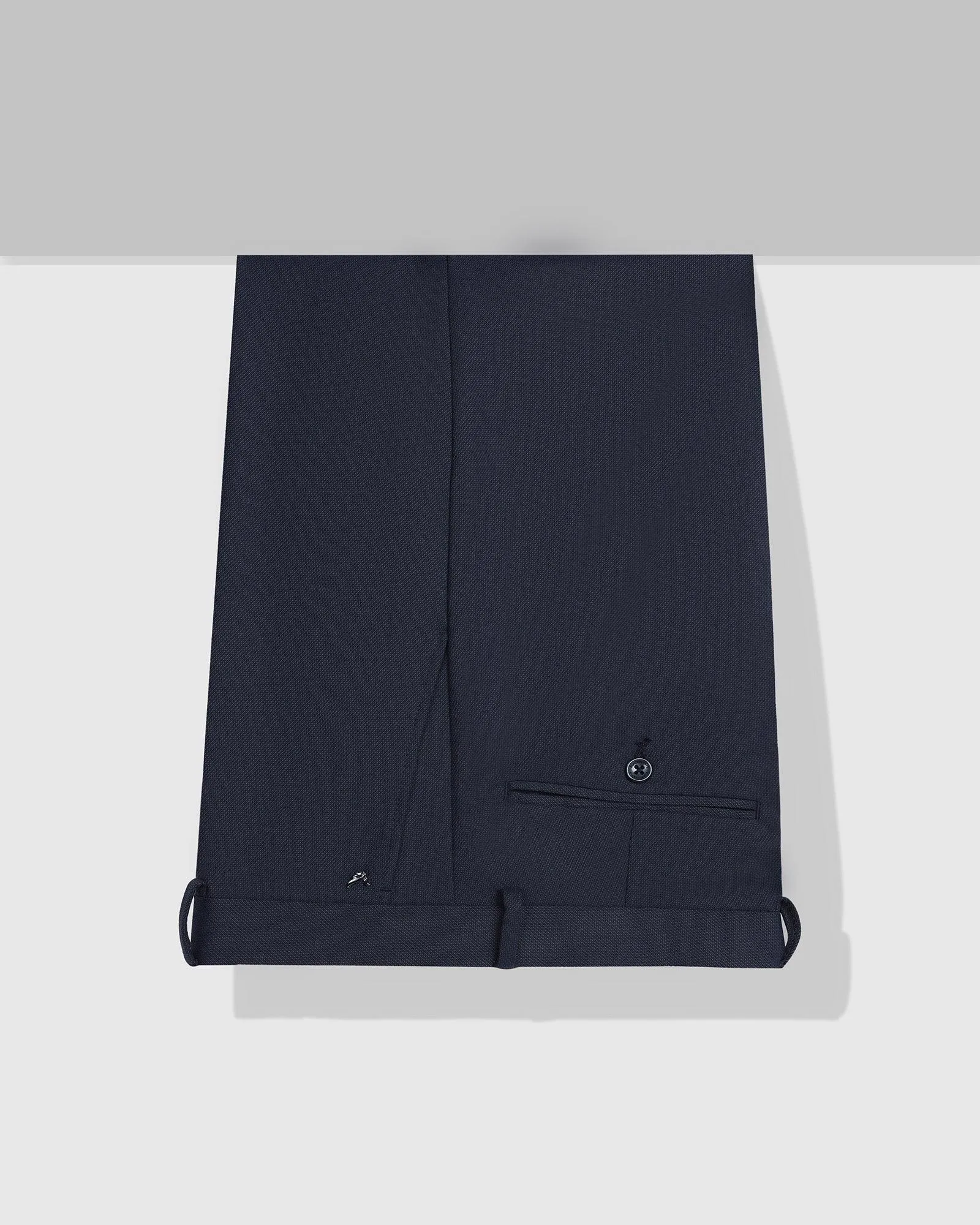 Slim Fit B-91 Formal Navy Textured Trouser - Beetle