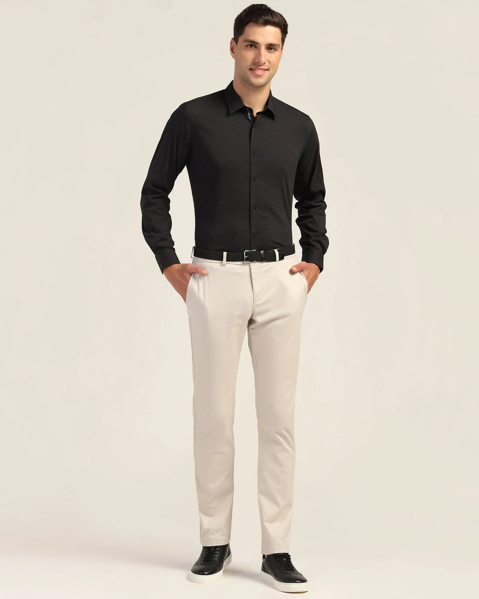 TechPro Formal Black Solid Shirt - Theory