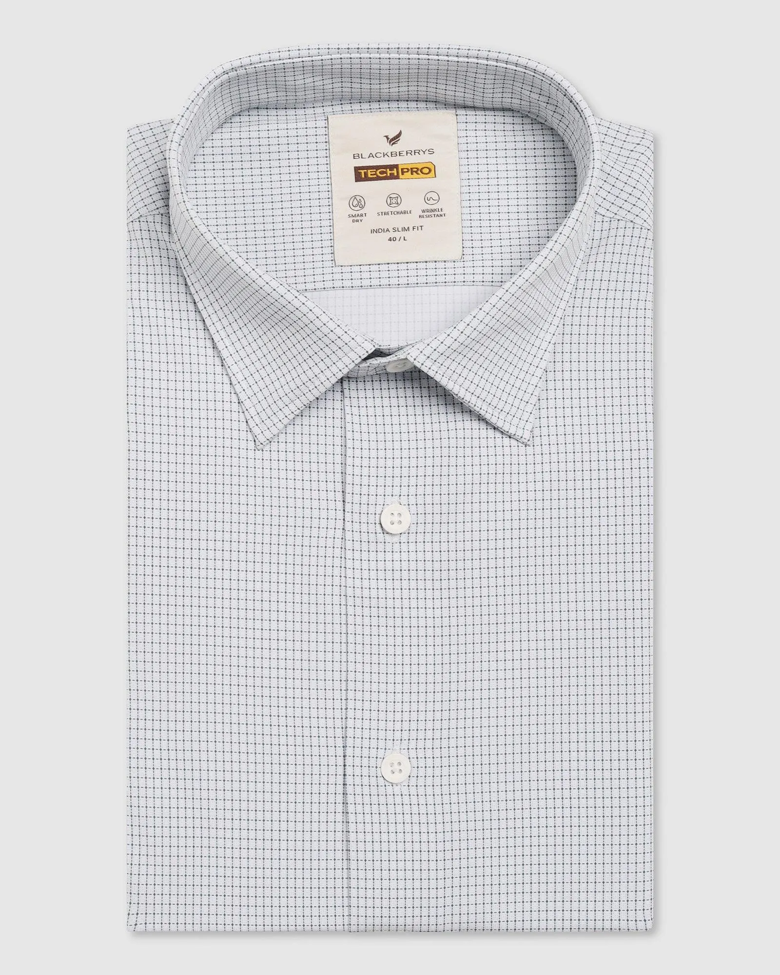 TechPro Formal Green Check Shirt - Valdo