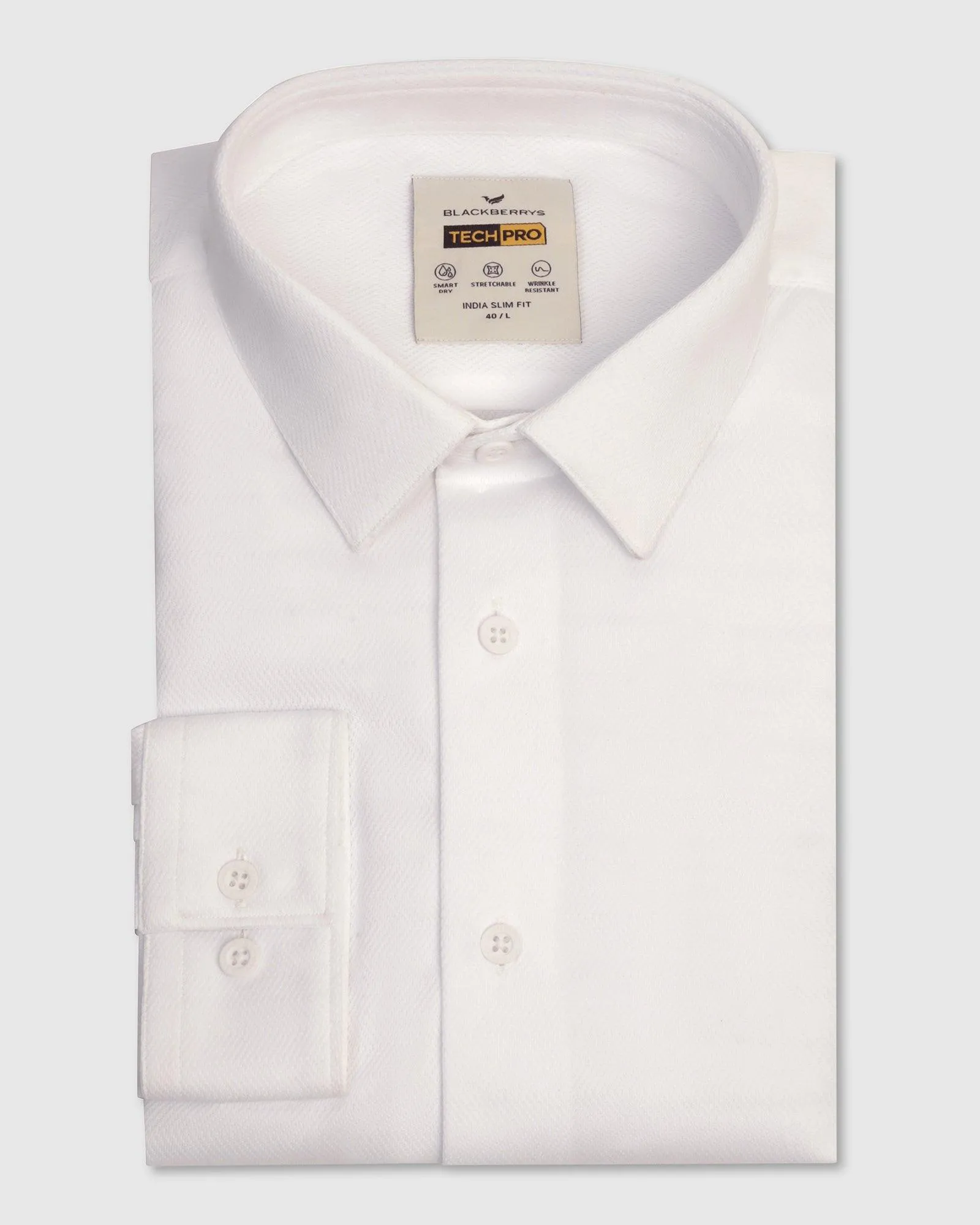 TechPro Formal White Stripe Shirt - Keish