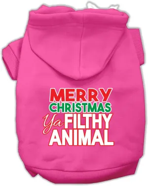 Ya Filthy Animal Screen Print Pet Hoodie Bright Pink Xl (16)